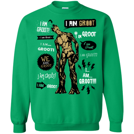 Sweatshirts Irish Green / Small Groot Famous Quotes Crewneck Sweatshirt