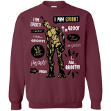 Sweatshirts Maroon / Small Groot Famous Quotes Crewneck Sweatshirt