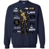 Sweatshirts Navy / Small Groot Famous Quotes Crewneck Sweatshirt