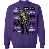 Sweatshirts Purple / Small Groot Famous Quotes Crewneck Sweatshirt