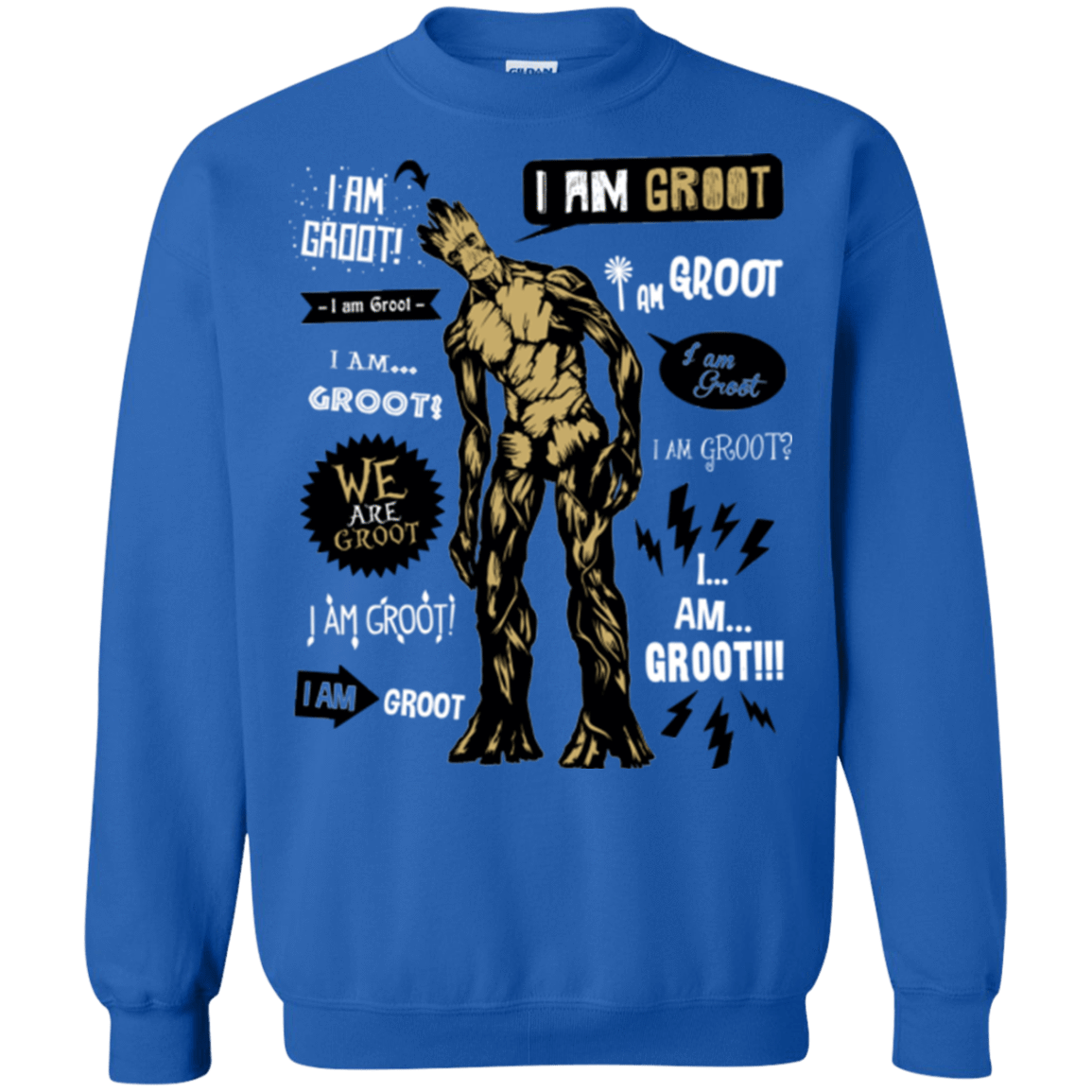 Sweatshirts Royal / Small Groot Famous Quotes Crewneck Sweatshirt