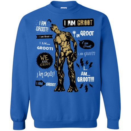 Sweatshirts Royal / Small Groot Famous Quotes Crewneck Sweatshirt