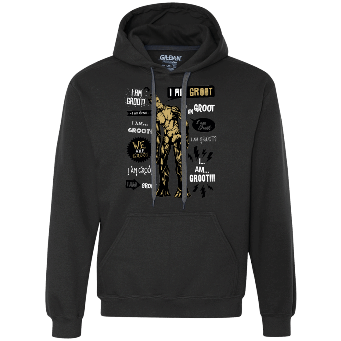 Sweatshirts Black / Small Groot Famous Quotes Premium Fleece Hoodie