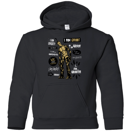 Sweatshirts Black / YS Groot Famous Quotes Youth Hoodie