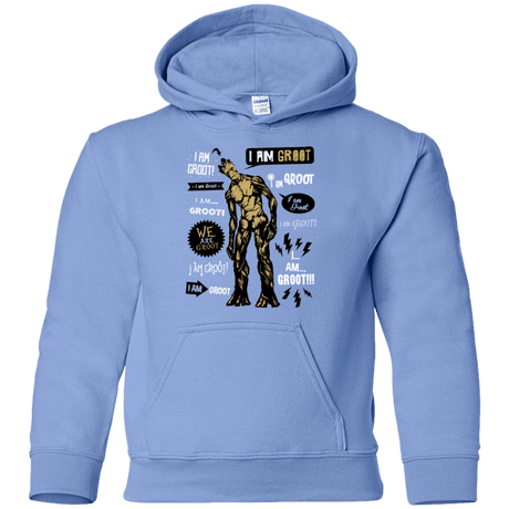 Sweatshirts Carolina Blue / YS Groot Famous Quotes Youth Hoodie