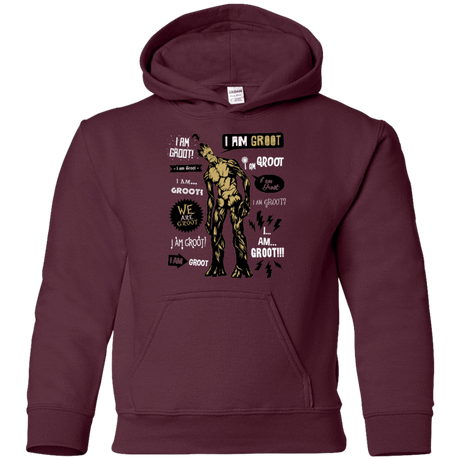 Sweatshirts Maroon / YS Groot Famous Quotes Youth Hoodie