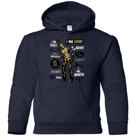 Sweatshirts Navy / YS Groot Famous Quotes Youth Hoodie