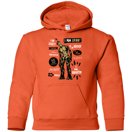 Sweatshirts Orange / YS Groot Famous Quotes Youth Hoodie