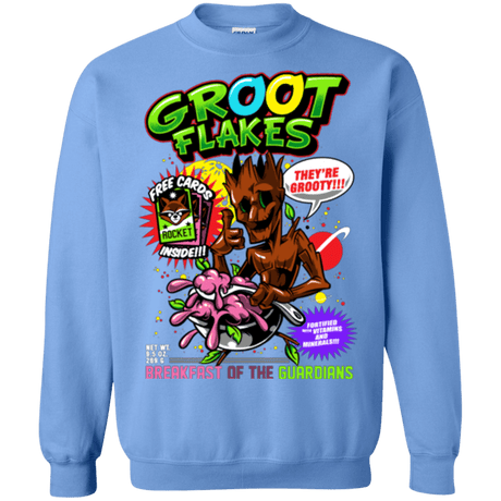 Sweatshirts Carolina Blue / Small Groot Flakes Crewneck Sweatshirt