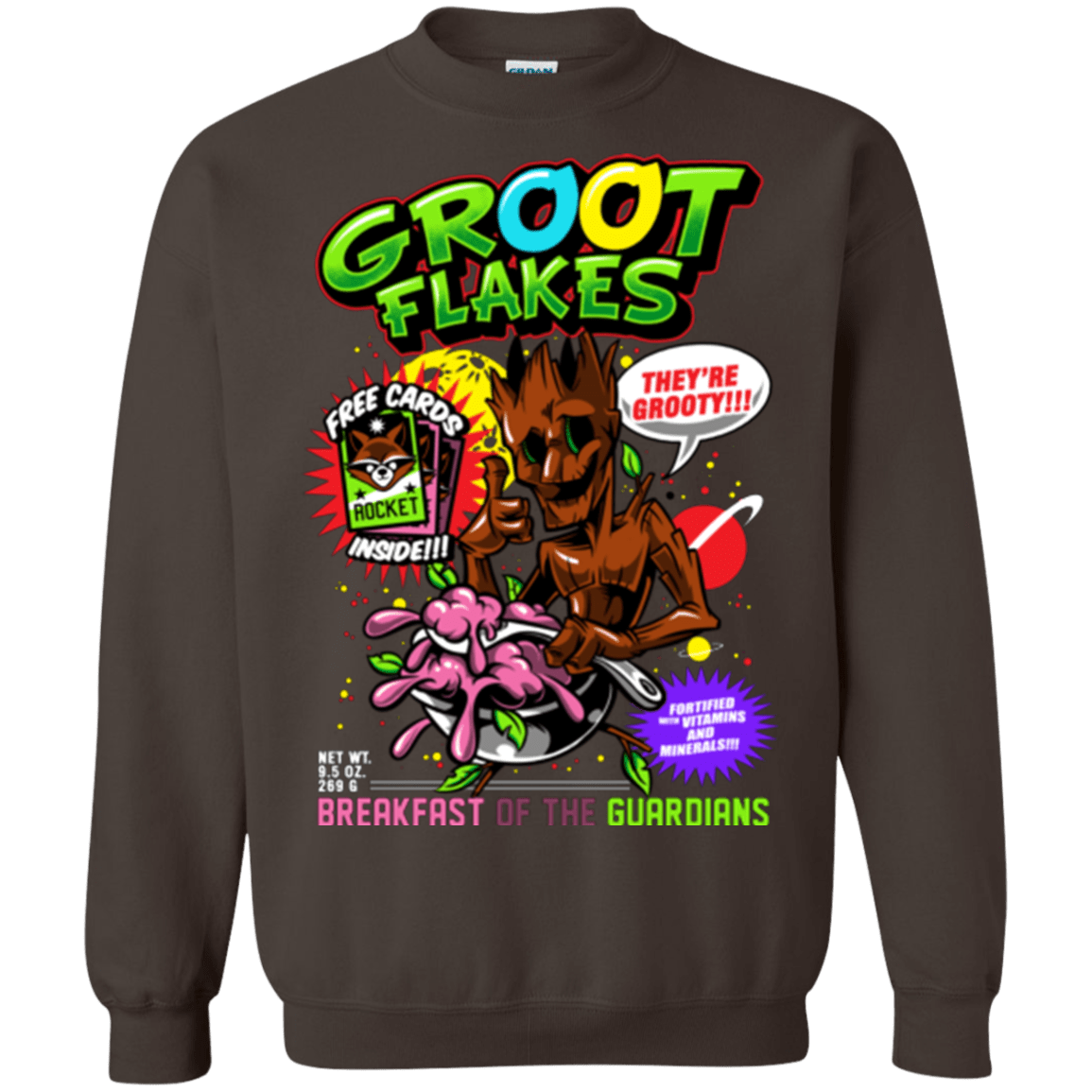 Sweatshirts Dark Chocolate / Small Groot Flakes Crewneck Sweatshirt