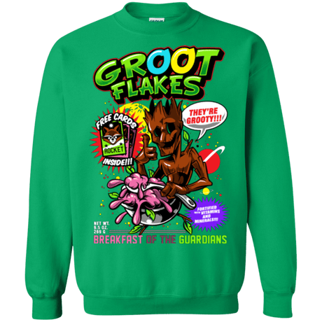 Sweatshirts Irish Green / Small Groot Flakes Crewneck Sweatshirt