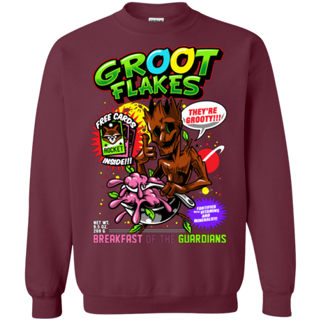 Sweatshirts Maroon / Small Groot Flakes Crewneck Sweatshirt