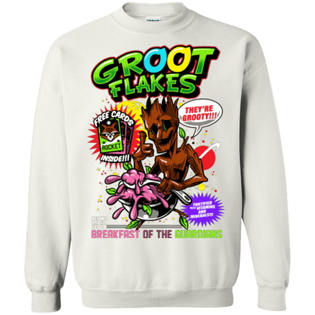 Sweatshirts White / Small Groot Flakes Crewneck Sweatshirt