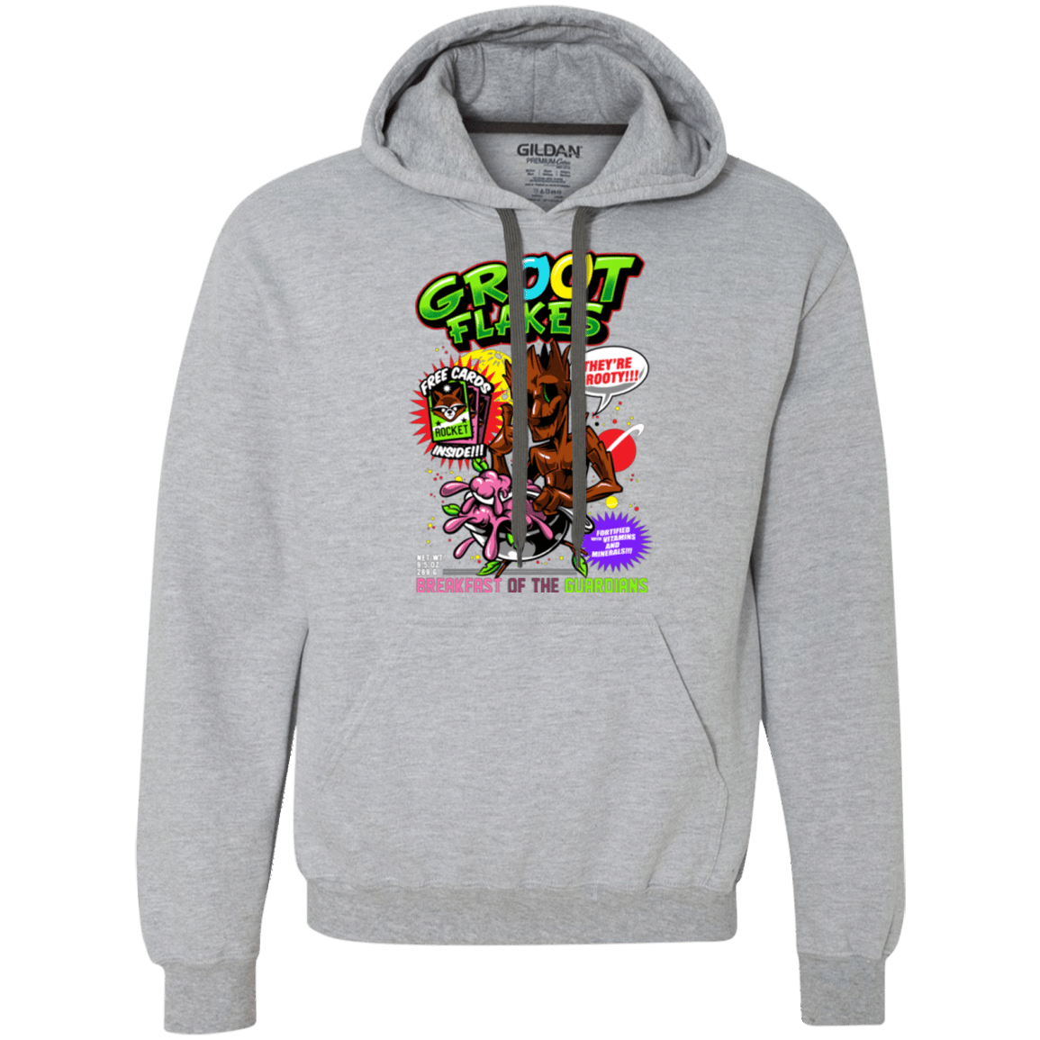 Sweatshirts Sport Grey / Small Groot Flakes Premium Fleece Hoodie