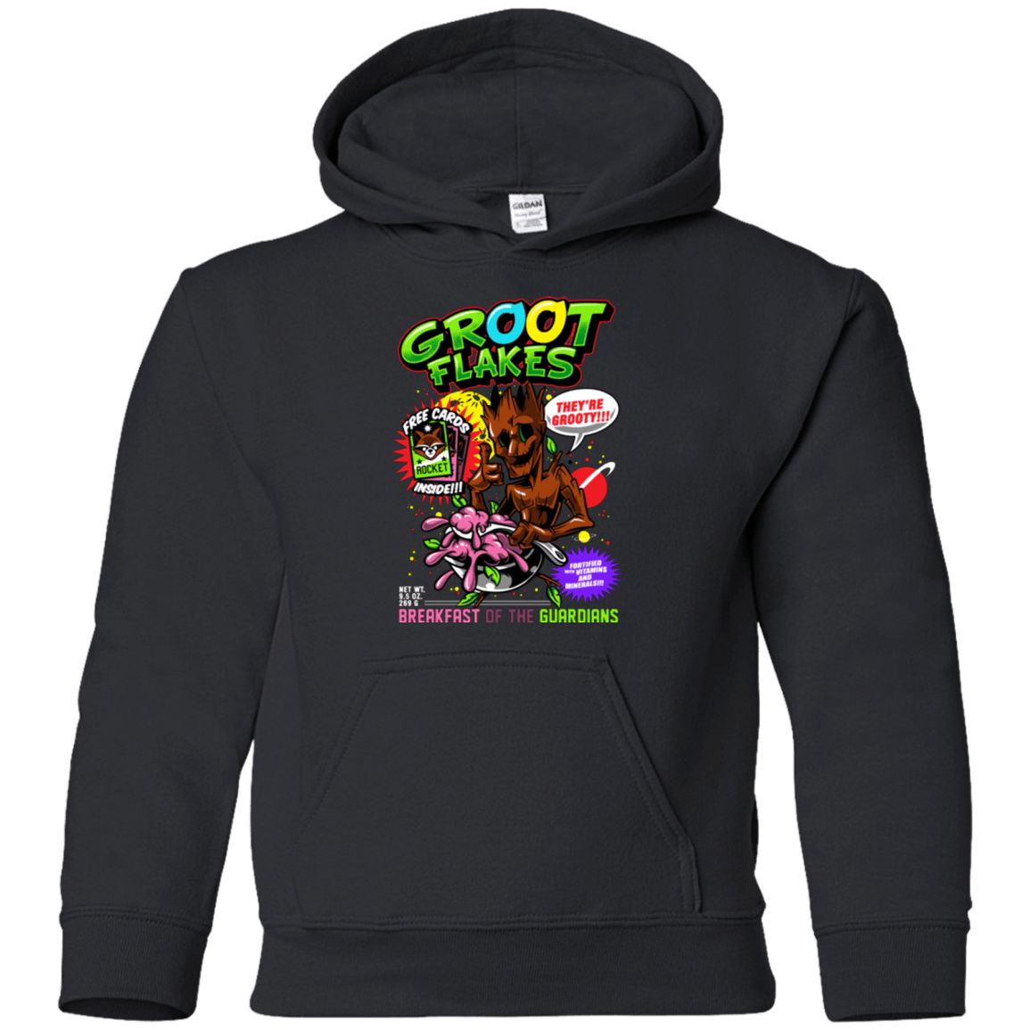 Sweatshirts Black / YS Groot Flakes Youth Hoodie