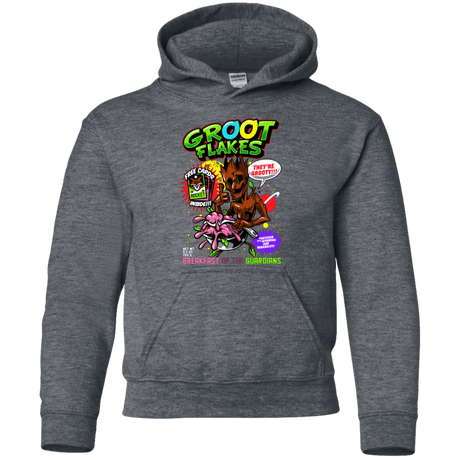 Sweatshirts Dark Heather / YS Groot Flakes Youth Hoodie