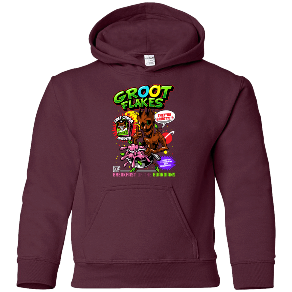 Sweatshirts Maroon / YS Groot Flakes Youth Hoodie