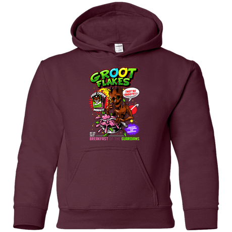 Sweatshirts Maroon / YS Groot Flakes Youth Hoodie
