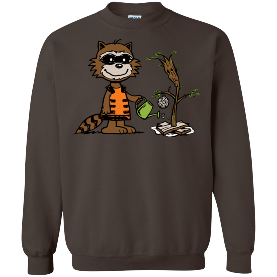 Sweatshirts Dark Chocolate / Small Groot Grief Crewneck Sweatshirt