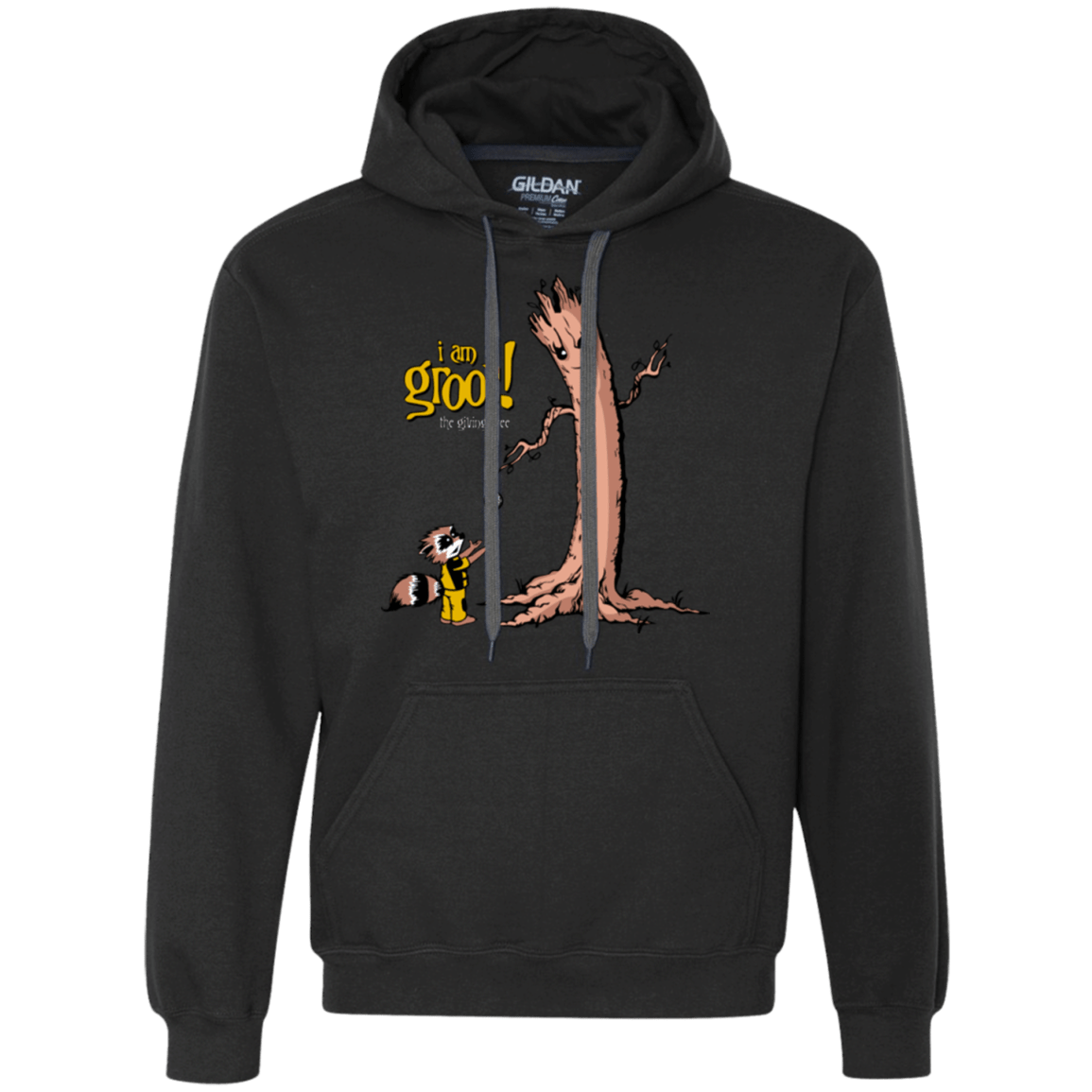 Sweatshirts Black / Small Groot Is Giving Premium Fleece Hoodie