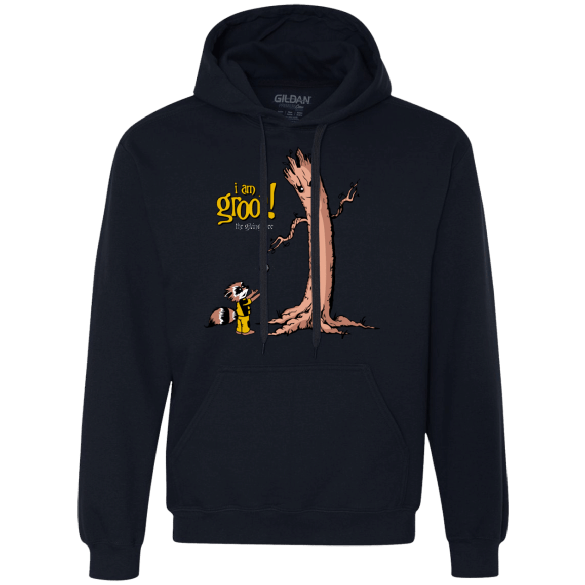 Sweatshirts Navy / Small Groot Is Giving Premium Fleece Hoodie