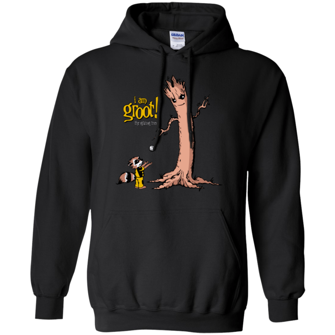 Sweatshirts Black / Small Groot Is Giving Pullover Hoodie