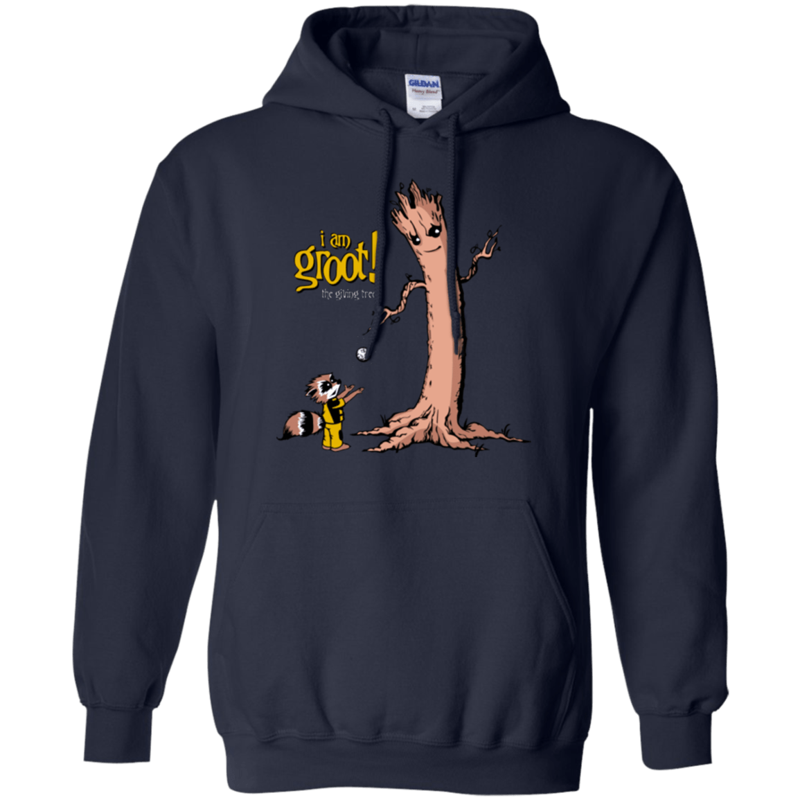 Sweatshirts Navy / Small Groot Is Giving Pullover Hoodie