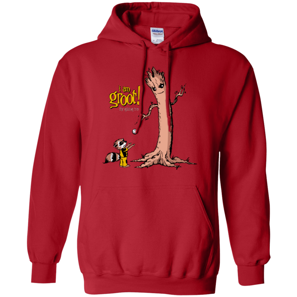 Sweatshirts Red / Small Groot Is Giving Pullover Hoodie