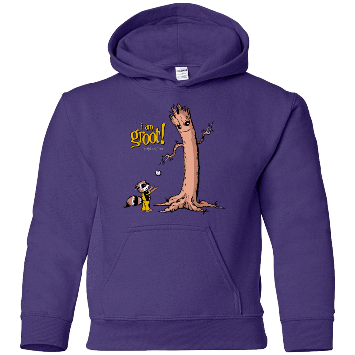 Sweatshirts Purple / YS Groot Is Giving Youth Hoodie