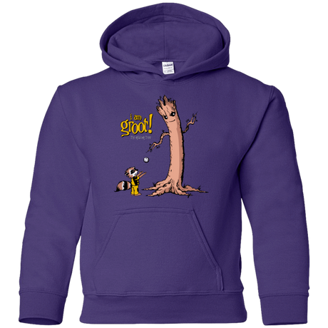 Sweatshirts Purple / YS Groot Is Giving Youth Hoodie