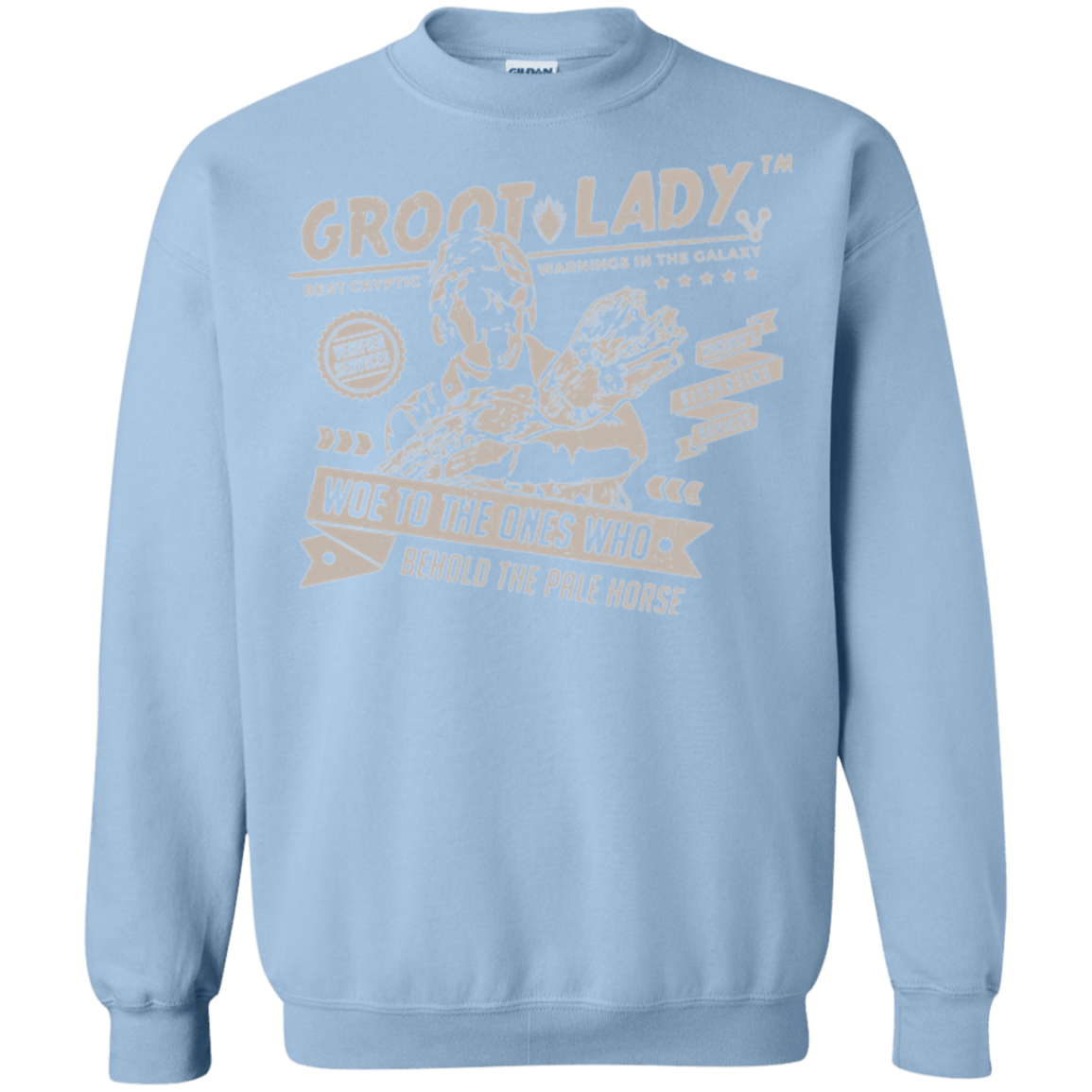 Sweatshirts Light Blue / Small Groot Lady Crewneck Sweatshirt