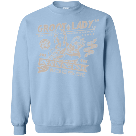 Sweatshirts Light Blue / Small Groot Lady Crewneck Sweatshirt