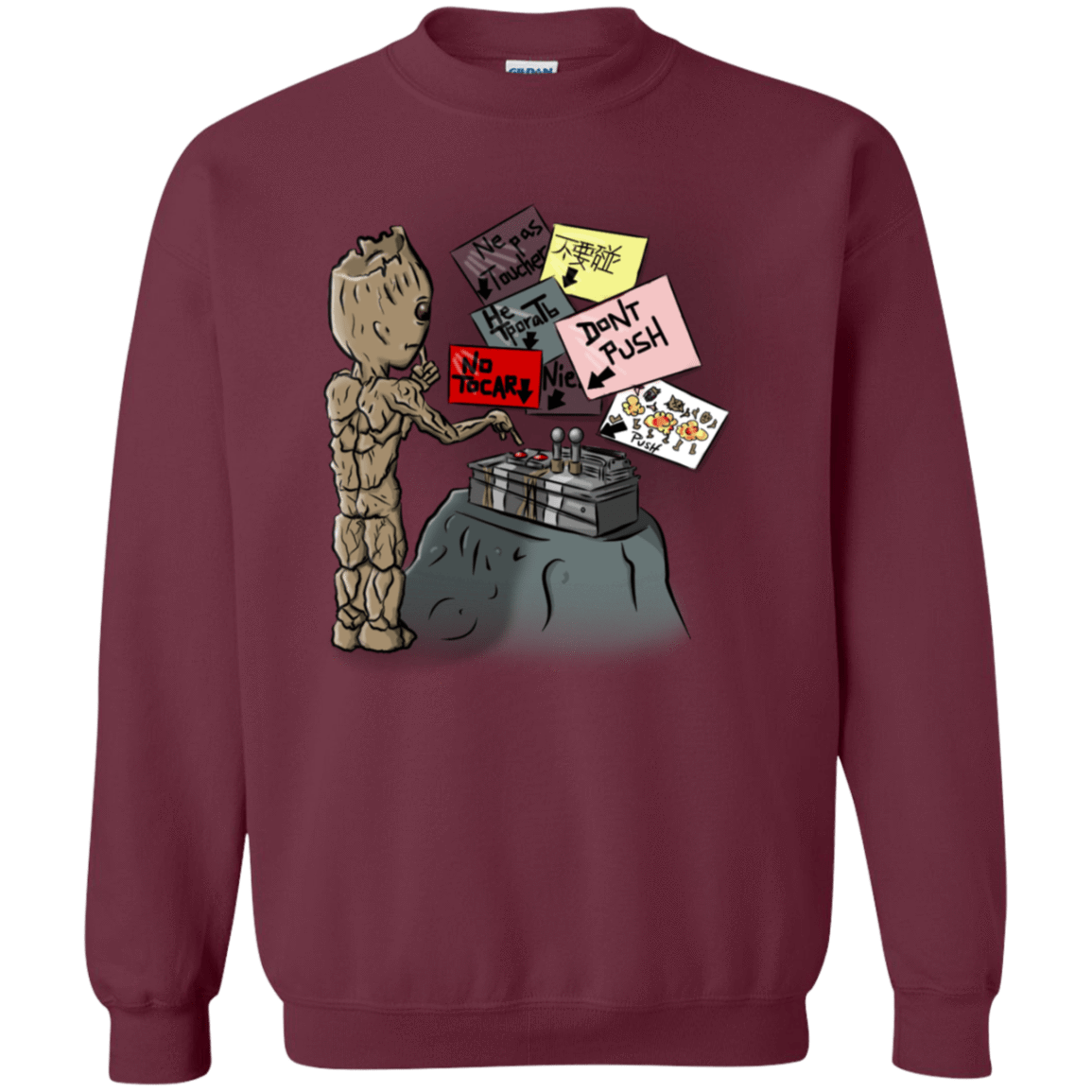 Sweatshirts Maroon / S Groot No Touch Crewneck Sweatshirt