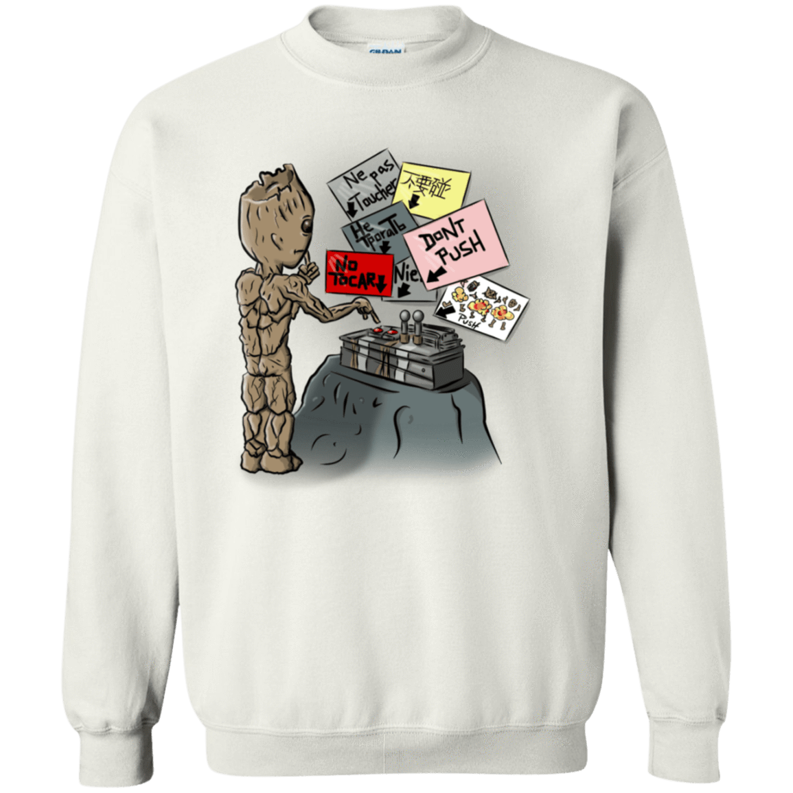 Sweatshirts White / S Groot No Touch Crewneck Sweatshirt