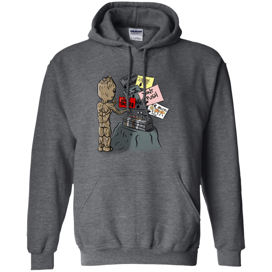 Sweatshirts Dark Heather / S Groot No Touch Pullover Hoodie