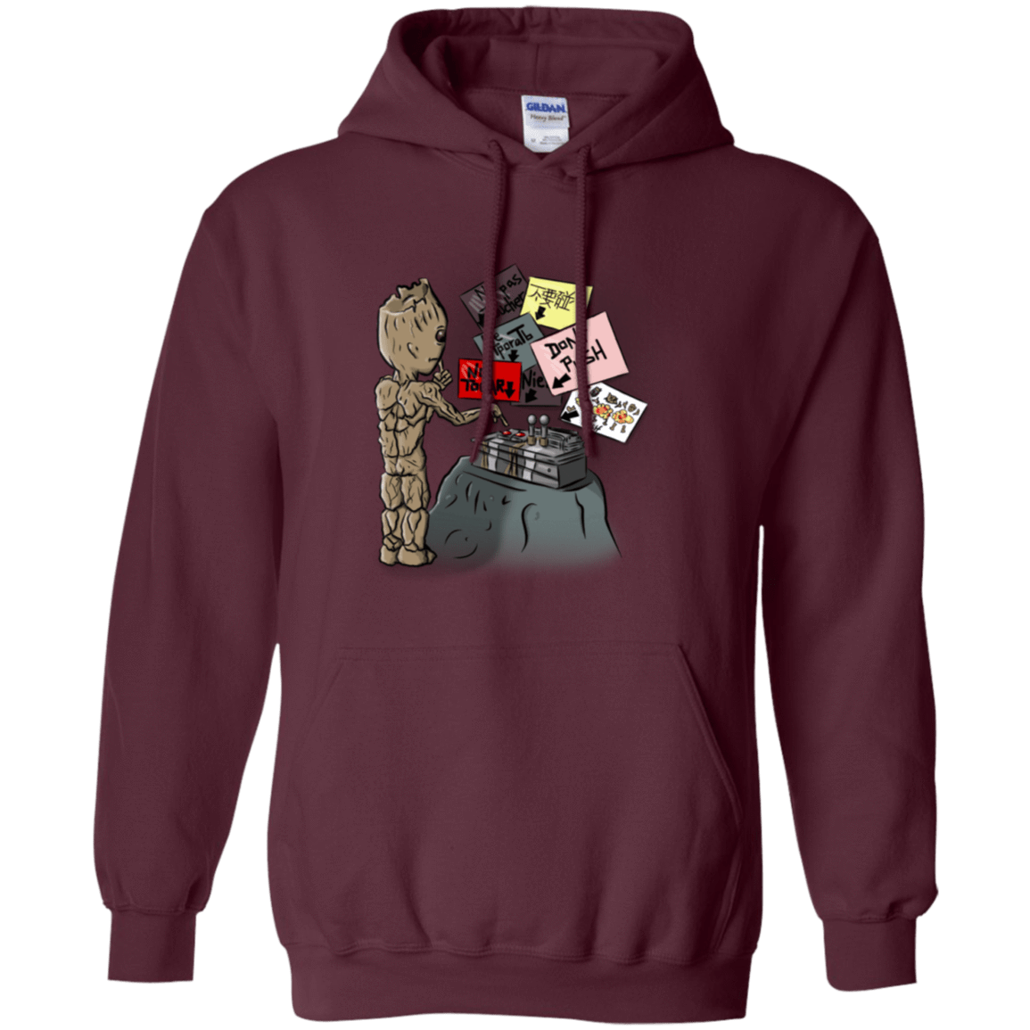 Sweatshirts Maroon / S Groot No Touch Pullover Hoodie