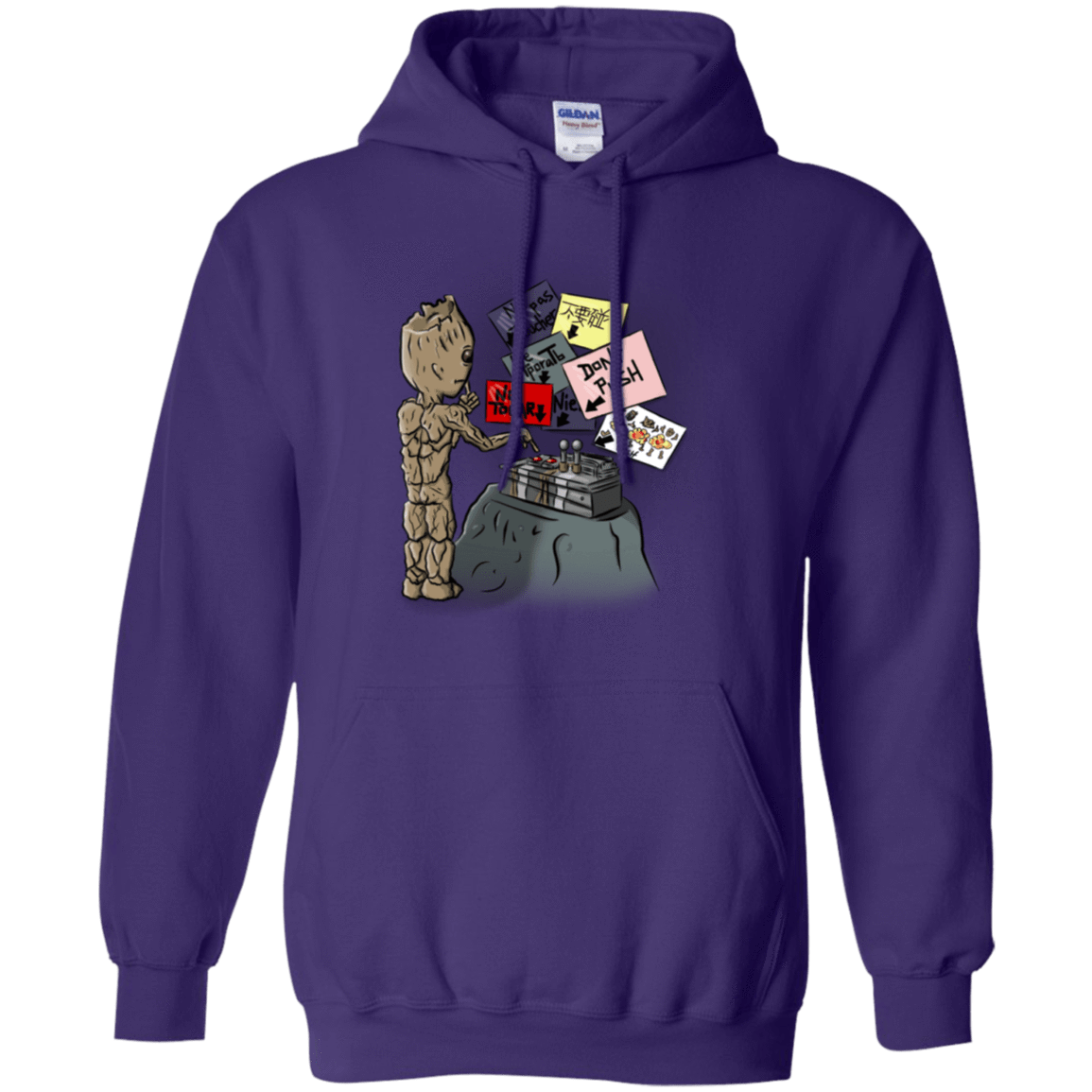 Sweatshirts Purple / S Groot No Touch Pullover Hoodie