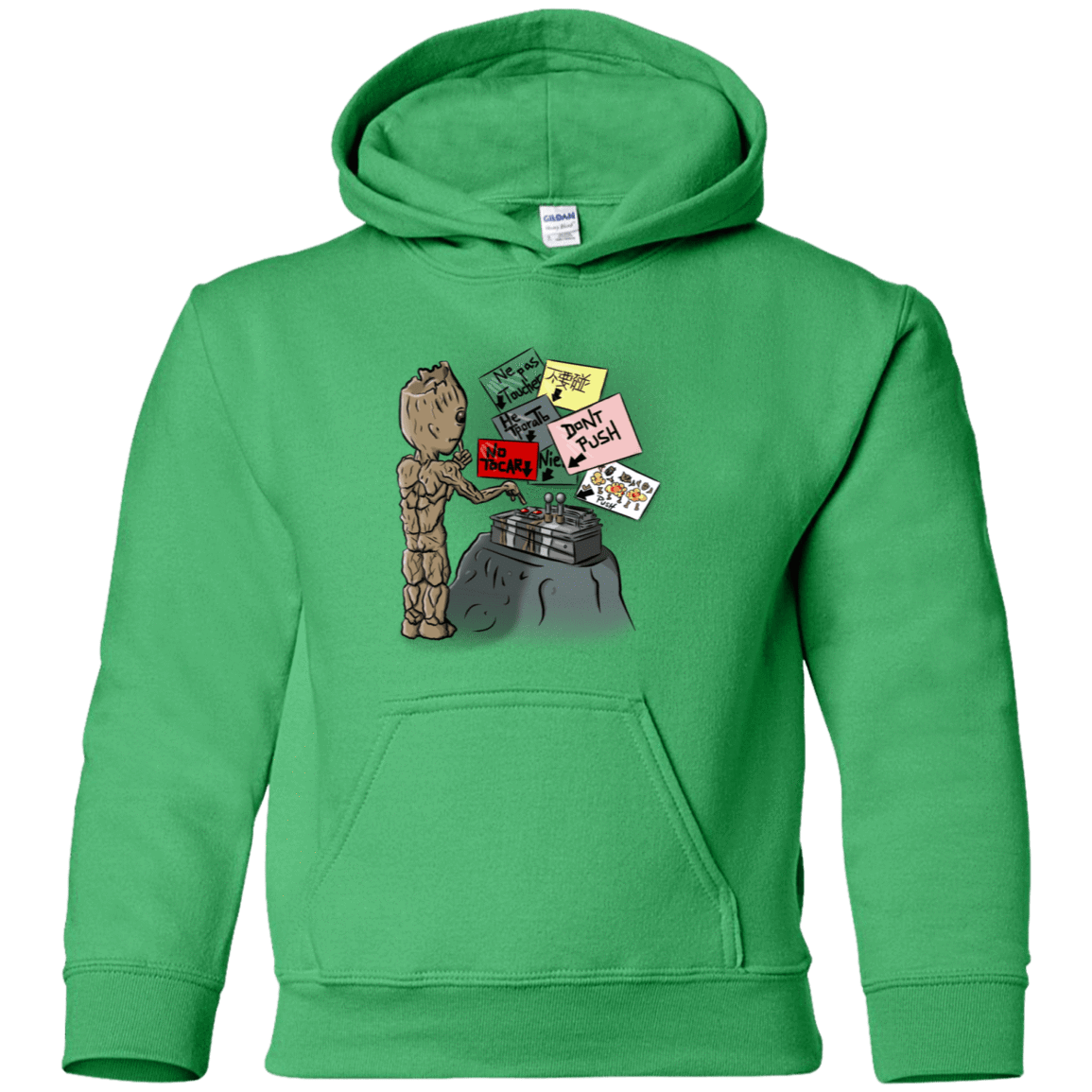 Sweatshirts Irish Green / YS Groot No Touch Youth Hoodie