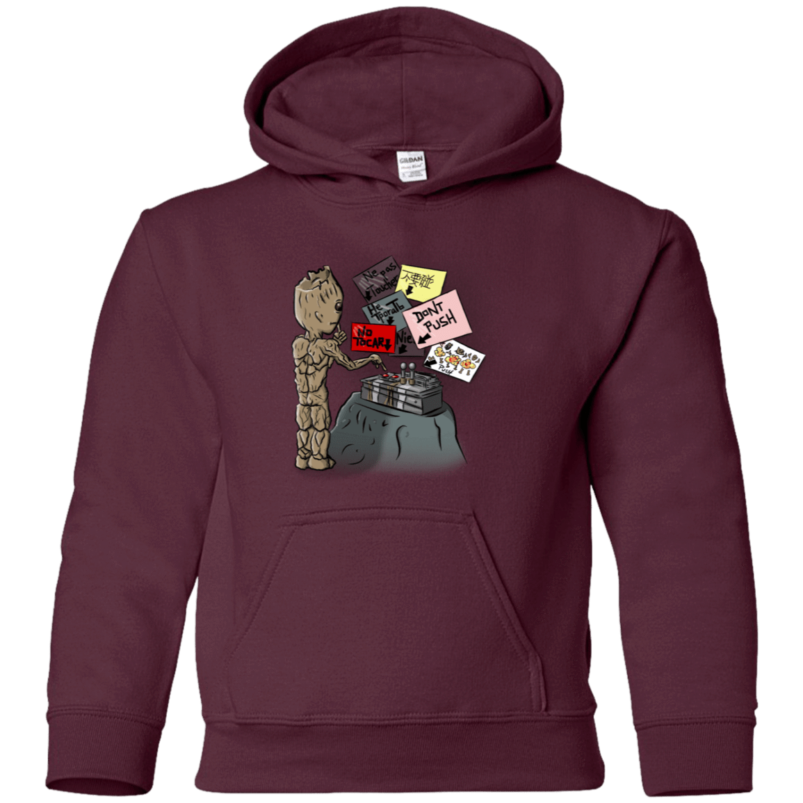 Sweatshirts Maroon / YS Groot No Touch Youth Hoodie