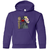Sweatshirts Purple / YS Groot No Touch Youth Hoodie
