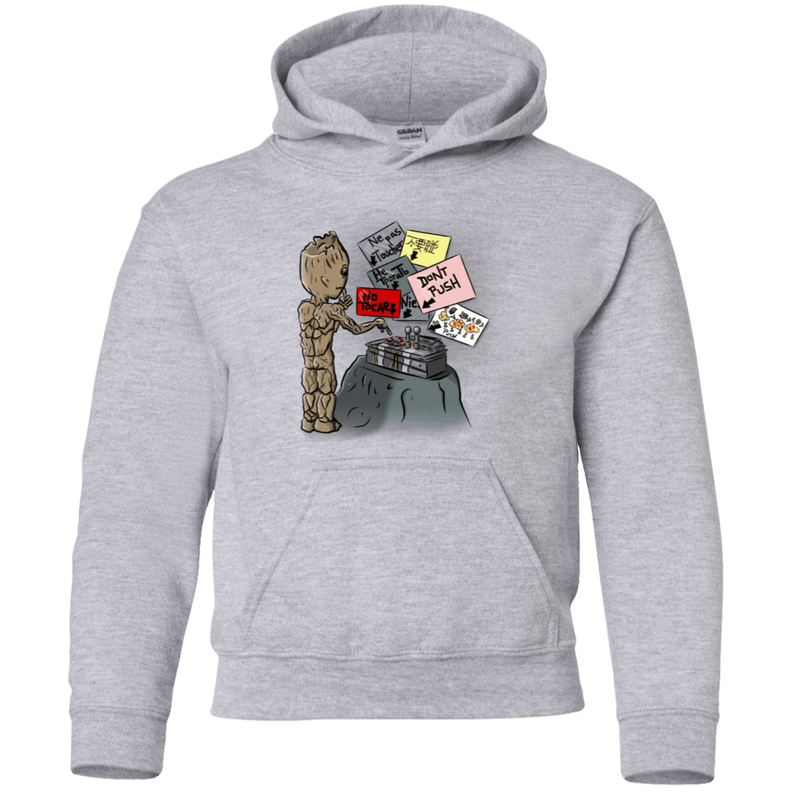 Sweatshirts Sport Grey / YS Groot No Touch Youth Hoodie