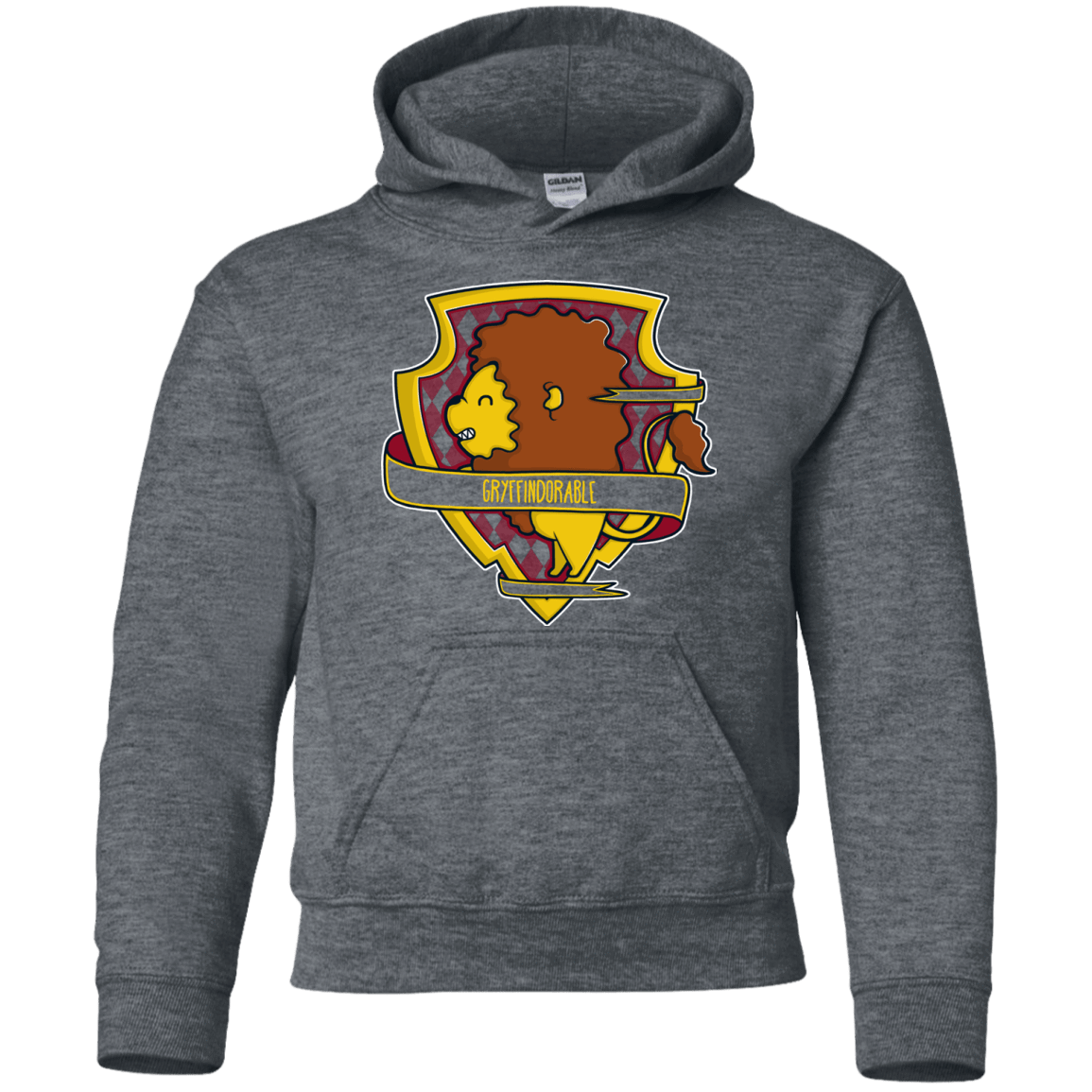Sweatshirts Dark Heather / YS Gryffindorable Youth Hoodie
