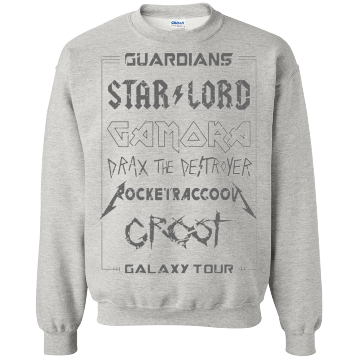 Sweatshirts Ash / Small Guardians Galaxy Tour Grunge Crewneck Sweatshirt