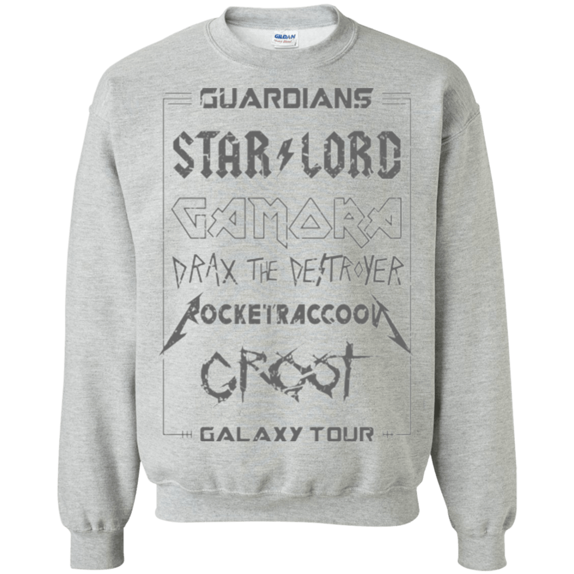 Sweatshirts Sport Grey / Small Guardians Galaxy Tour Grunge Crewneck Sweatshirt