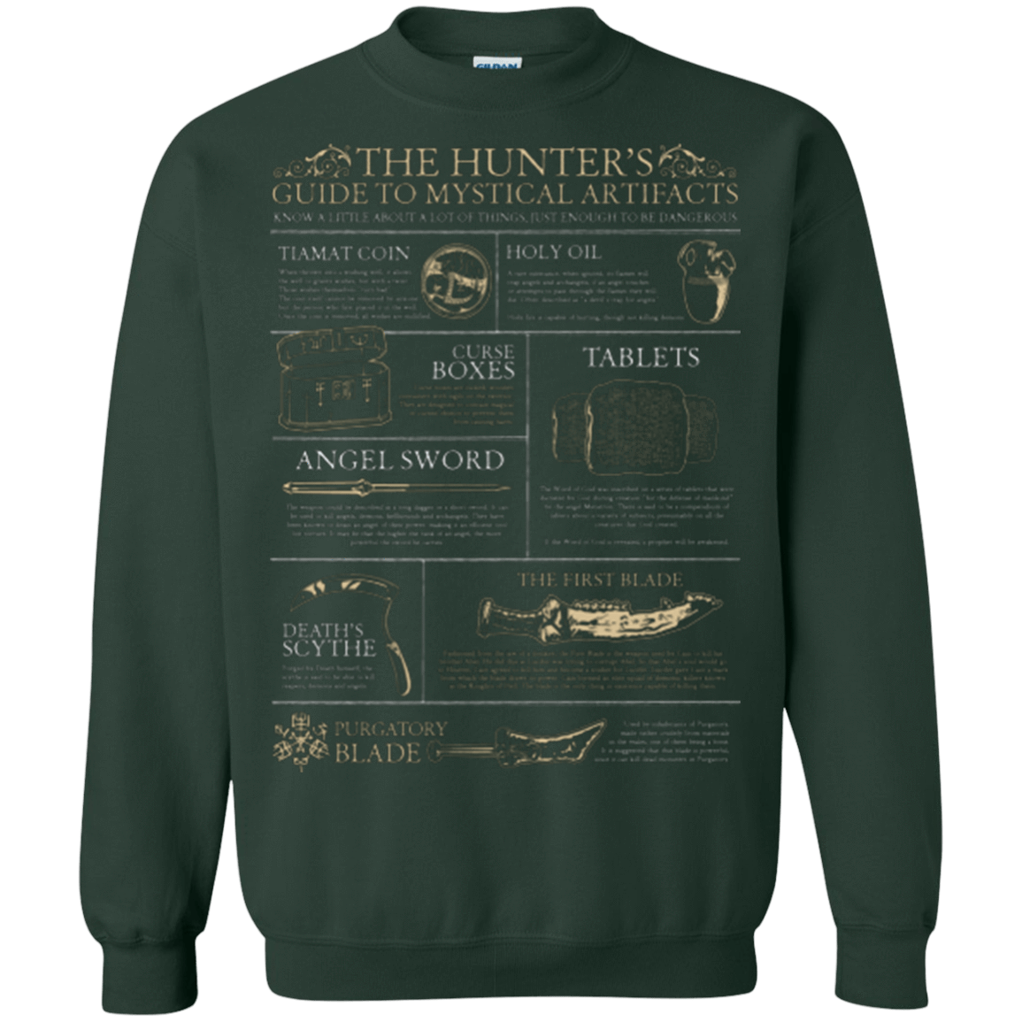 Sweatshirts Forest Green / Small Guide To Mystical Artifacts Crewneck Sweatshirt