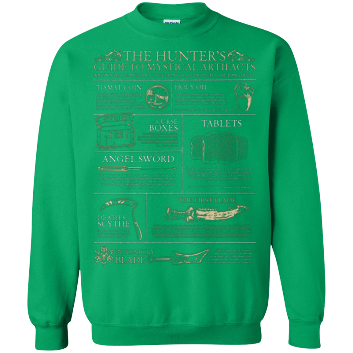 Sweatshirts Irish Green / Small Guide To Mystical Artifacts Crewneck Sweatshirt