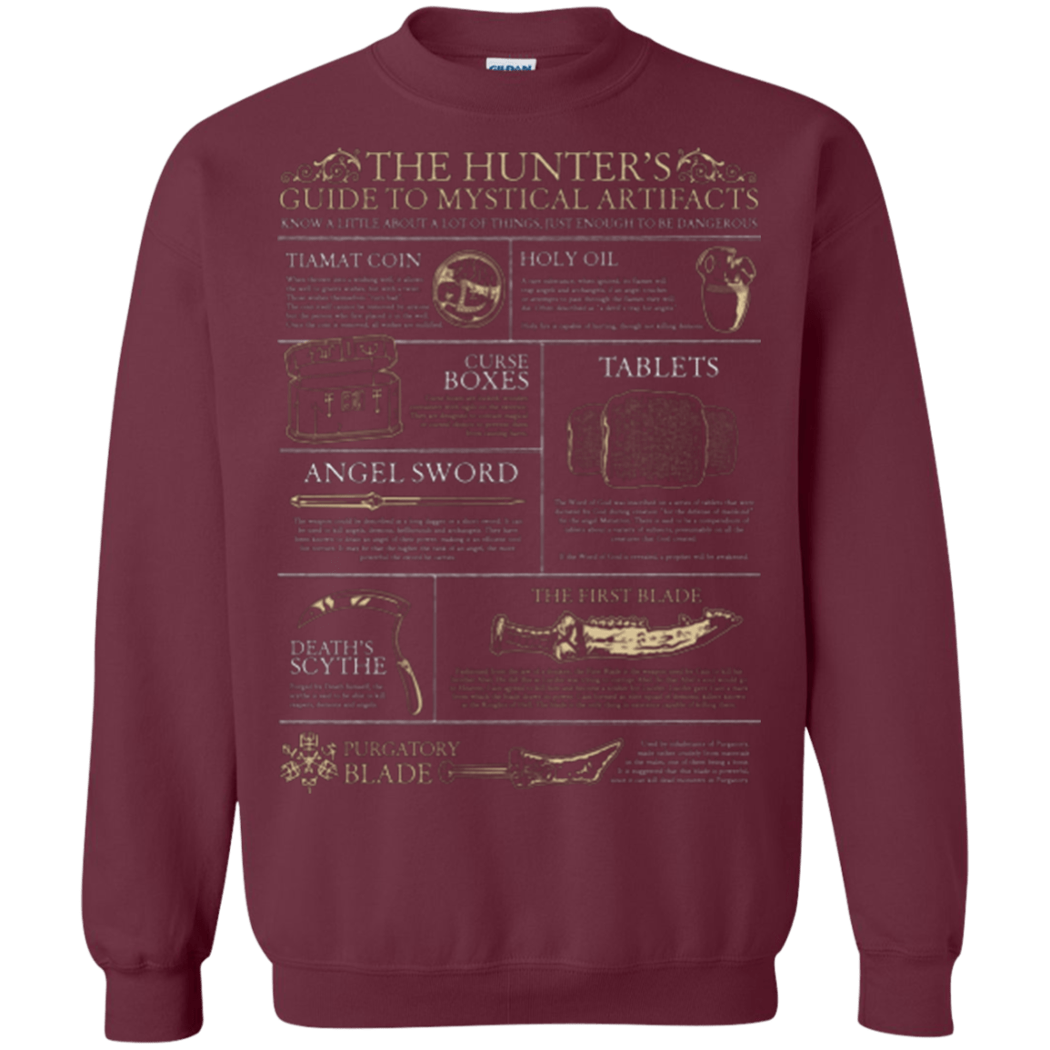 Sweatshirts Maroon / Small Guide To Mystical Artifacts Crewneck Sweatshirt