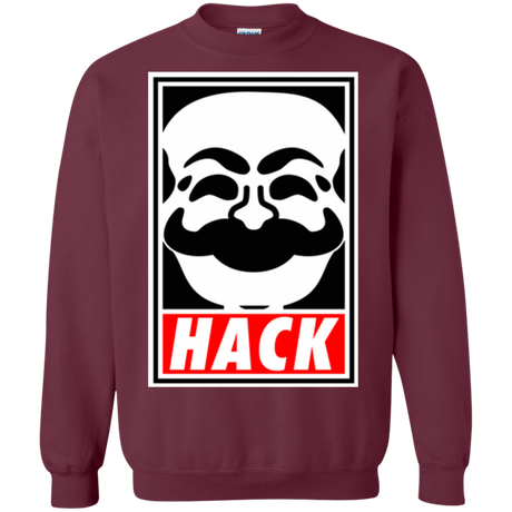 Sweatshirts Maroon / Small Hack society Crewneck Sweatshirt