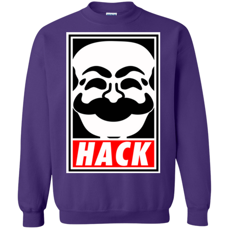 Sweatshirts Purple / Small Hack society Crewneck Sweatshirt