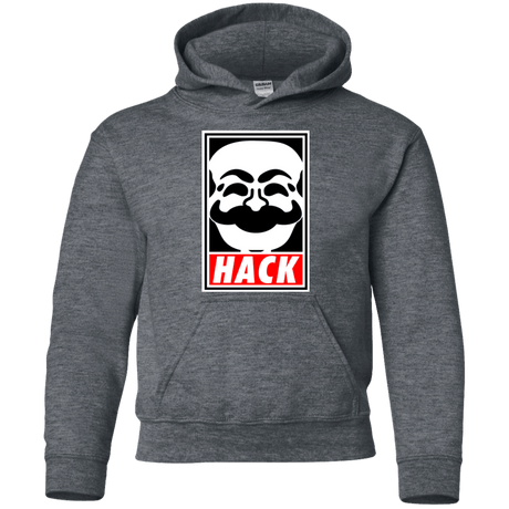 Sweatshirts Dark Heather / YS Hack society Youth Hoodie